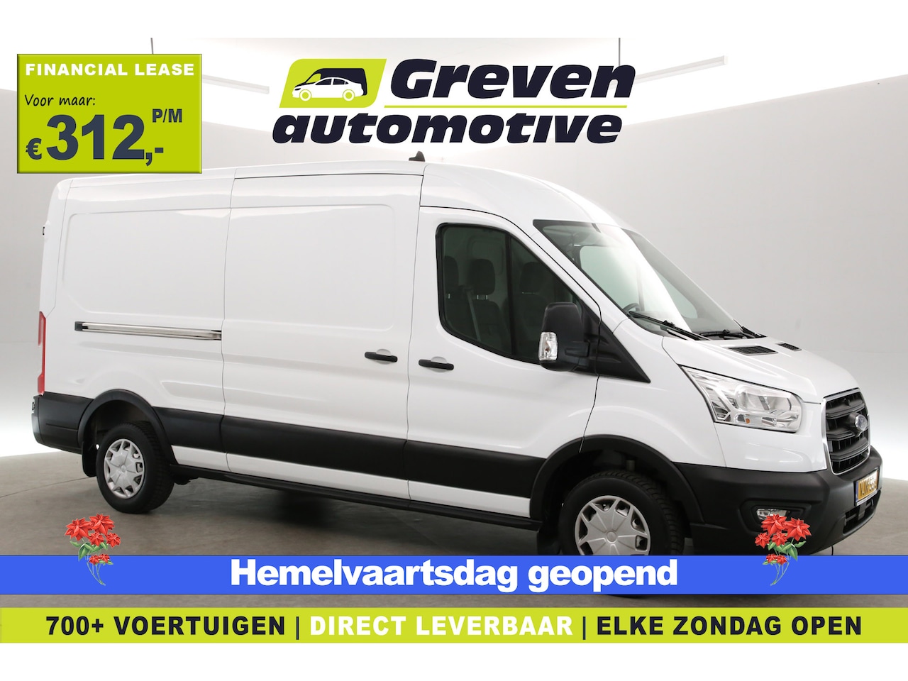 Ford Transit - 2.0 TDCI L3H2 | Airco | Cruise | 3 Zits | 2xSchuifdeur | Parkeersens. - AutoWereld.nl