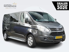 Ford Transit Custom - 2.0 TDCI 130 L2H1 Limited DC AUTOMAAT / TREKHAAK / NAVI / 2X SCHUIFDEUR / PDC 360 / CAMERA