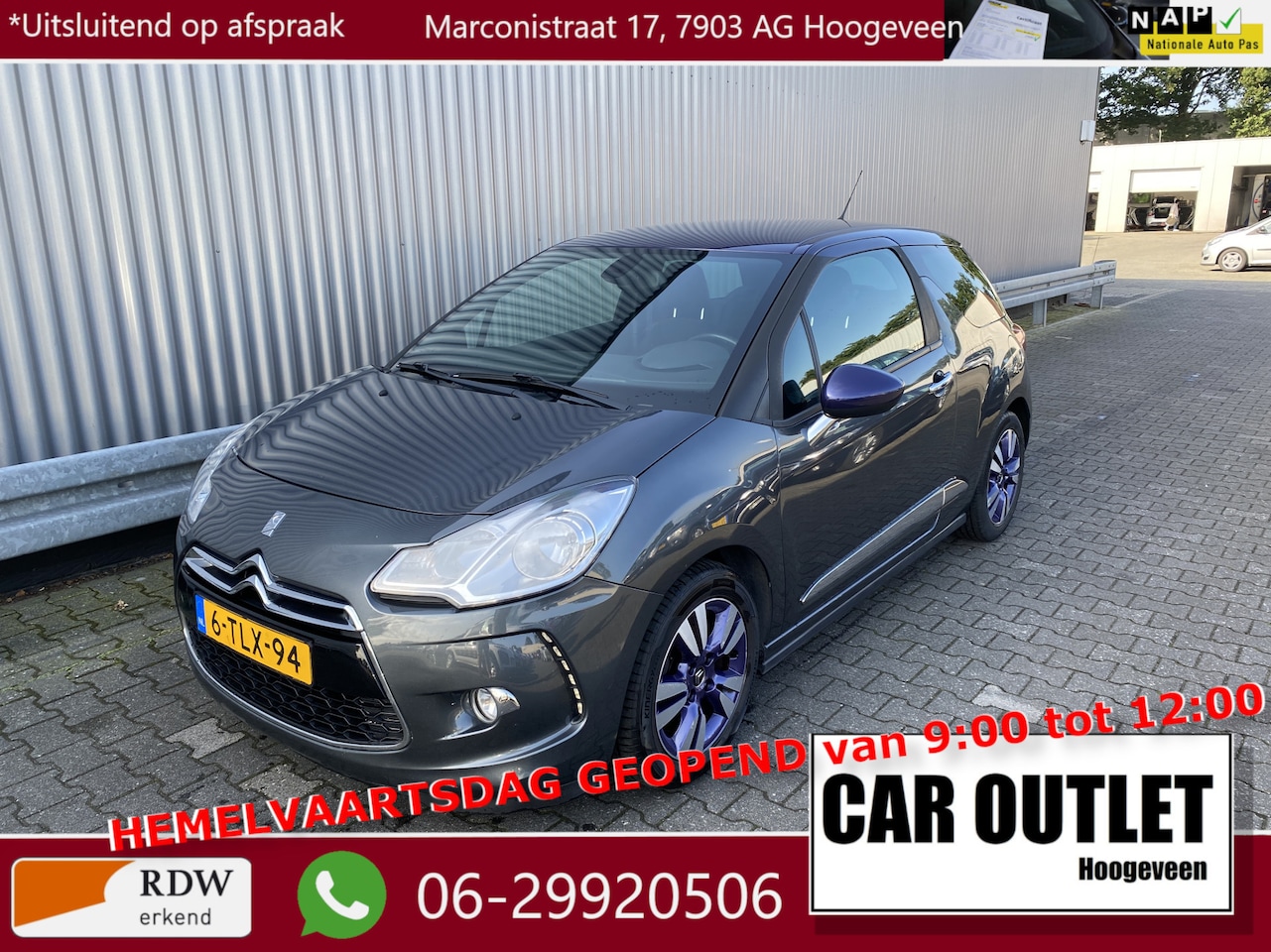 Citroën DS3 - 1.2 VTi Business Clima, Navi, CC, PDC, LM, z.g.a.n. APK – Inruil Mogelijk – - AutoWereld.nl