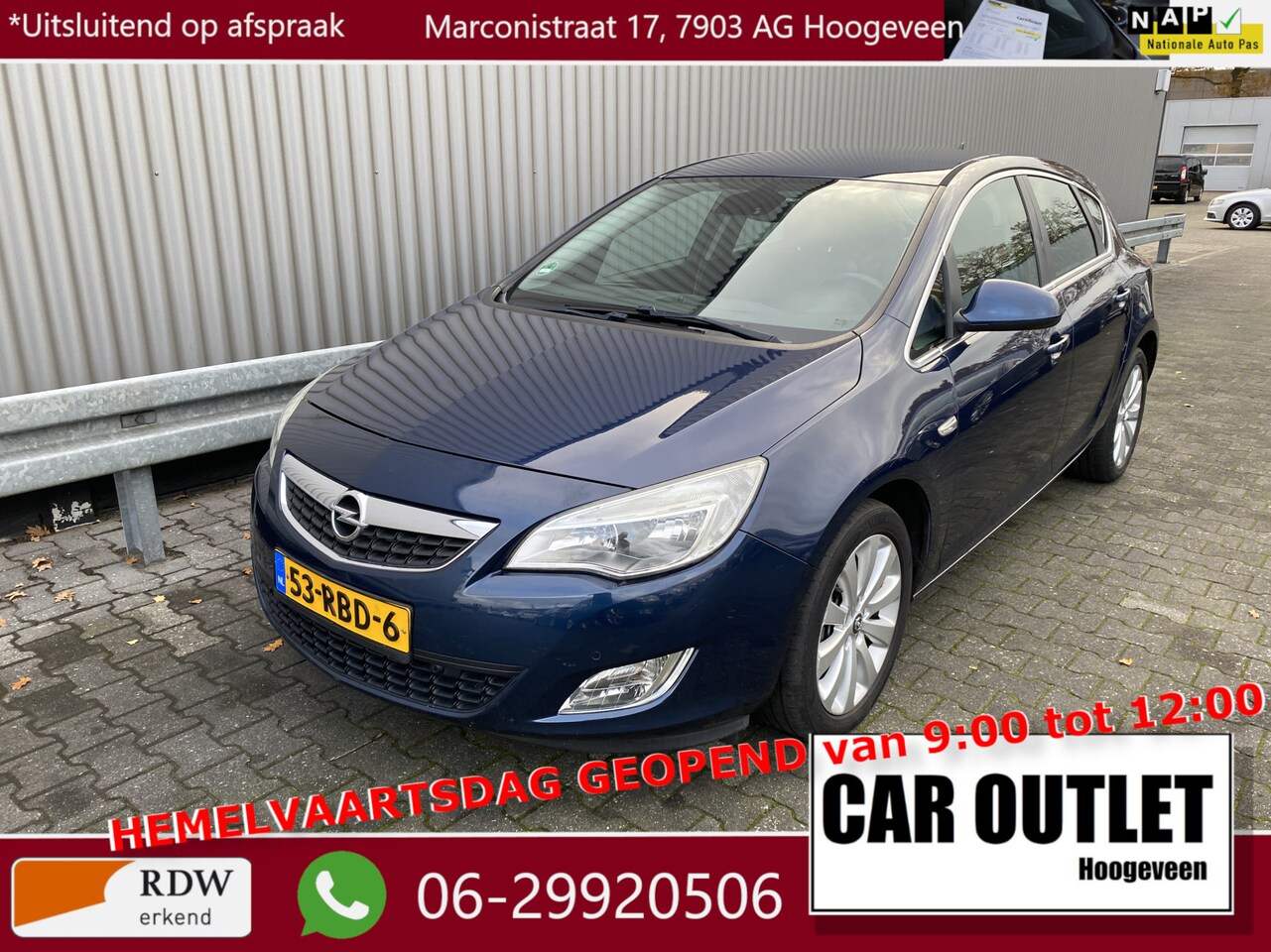 Opel Astra - 1.4 Turbo Cosmo 1.4 Turbo Cosmo 5-Drs, Navi, Leer/Stof, CC, PDC, LM, nw. APK – Inruil Mogelijk – - AutoWereld.nl