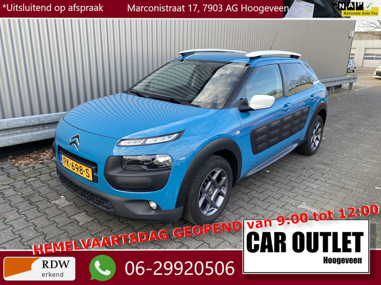 Citroën C4 Cactus - 1.2 PureTech Feel 164Dkm.NAP, A/C, Bluetooth, CC, LM, Trekh, nw. APK – Inruil Mogelijk – - AutoWereld.nl