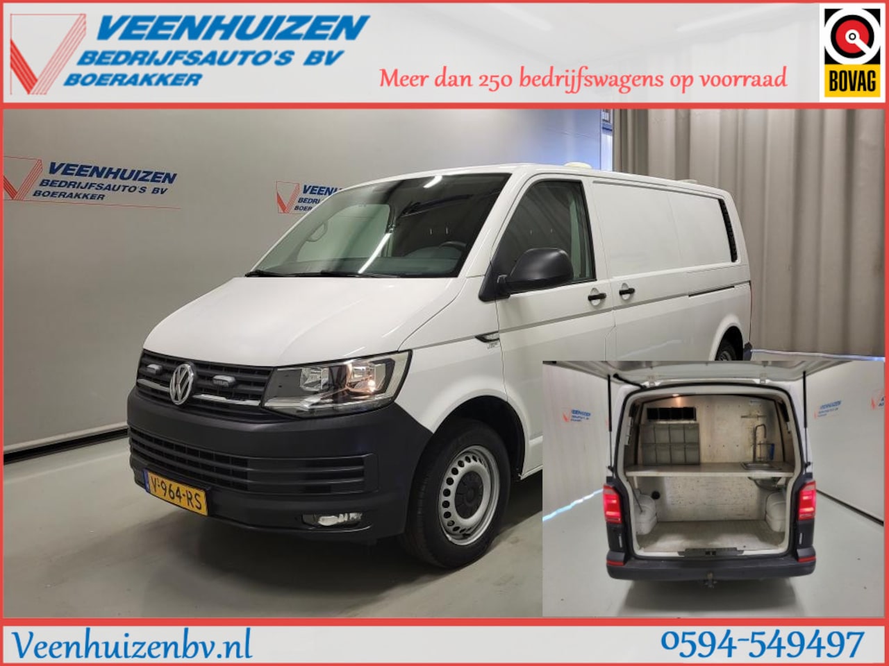Volkswagen Transporter - 2.0TDI L2/H1 Inrichting Trekhaak Euro 6! - AutoWereld.nl