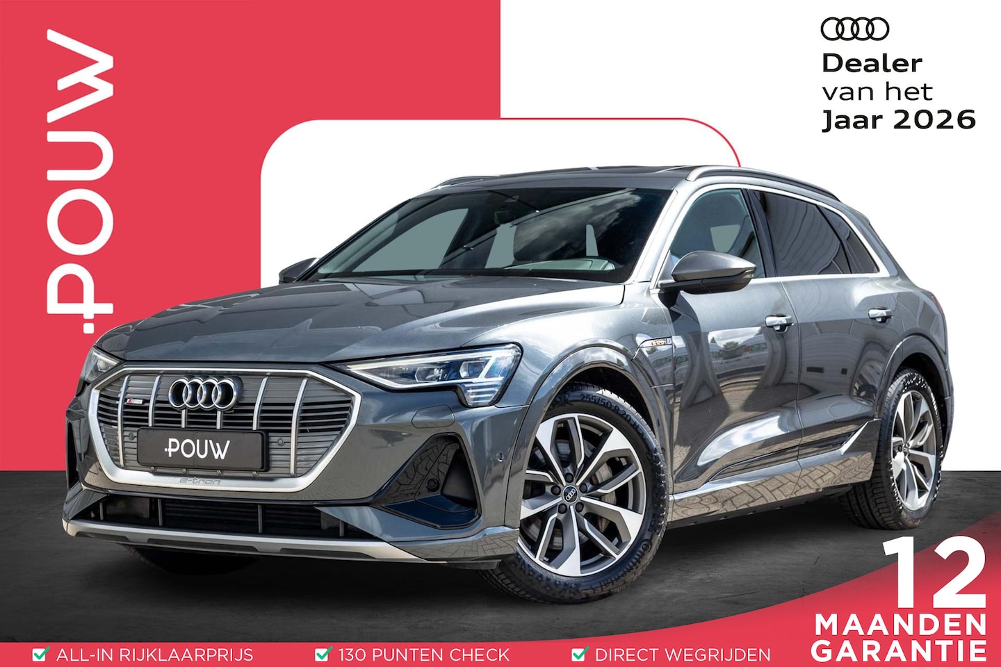 Audi e-tron - 50 313pk quattro S edition 71 kWh | Panoramadak | Trekhaak | Apple Carplay/Android Auto - AutoWereld.nl