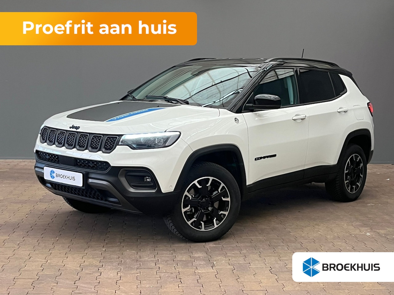 Jeep Compass - 4xe 240 Plug-in Hybrid Electric Trailhawk Lederen Bekleding | Elek. Stoelen met Geheugen | - AutoWereld.nl