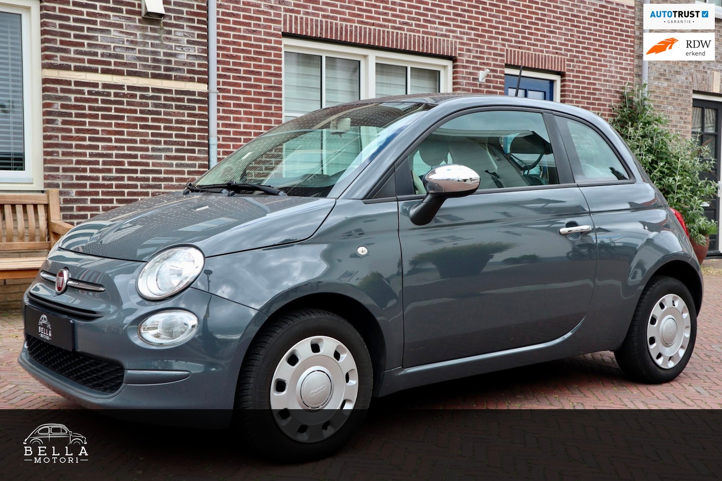 Fiat 500 - 1.2 Pop Star | Uconnect touchscreen | Parkeersensoren | Bluetooth | Carrera Grey | USB-aan - AutoWereld.nl