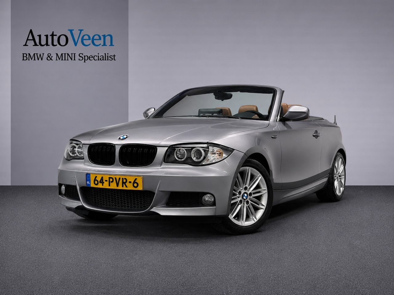 BMW 1-serie Cabrio - 118i High Executive (M-SPORT, CRUISE, CAMERA, LEDER, NAVI, GOED ONDERHOUDEN) - AutoWereld.nl