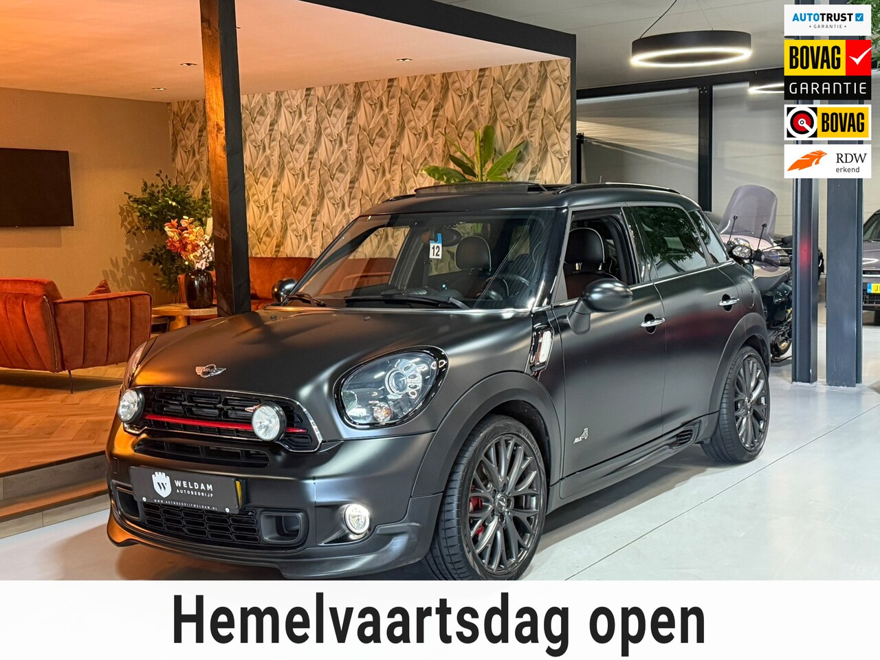 MINI Countryman - Mini 1.6 John Cooper Works ALL4 Chili Garantie Nieuwe Ketting Pano Leder HarmanKardon Stoe - AutoWereld.nl