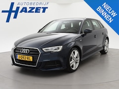 Audi A3 Sportback - 40 TFSI 190 PK S-TONIC AUT. DESIGN PRO LINE *COSMOSBLAUW METALLIC* + CARPLAY | STOEL/STUUR
