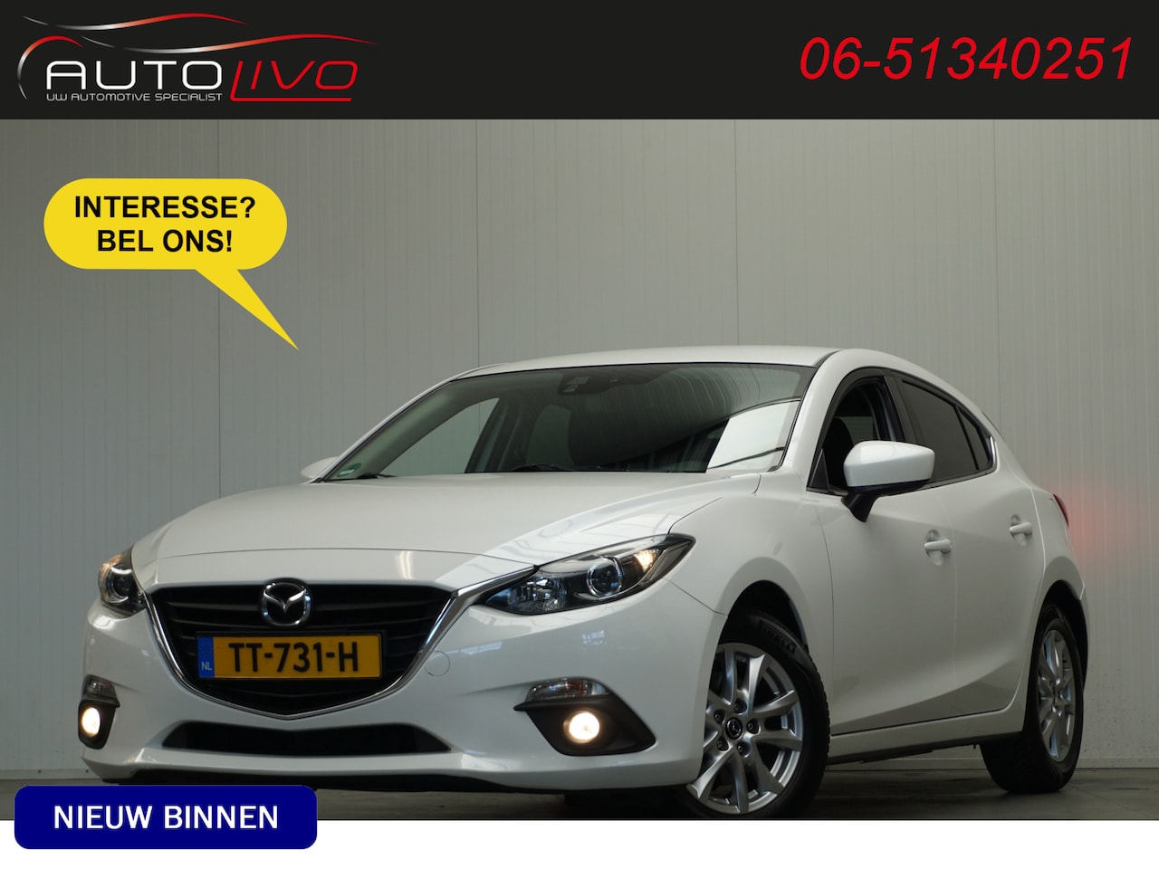 Mazda 3 - 2.0 TS+ AUTOMAAT! NAVI CLIMA ST. VERW. TREKHAAK etc. - AutoWereld.nl
