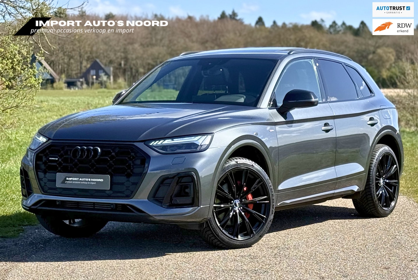 Audi Q5 SQ5 - 55 TFSI e S Competition SQ5 Leer Stiksels Pano 360 ACC Trekhaak 21 inch S-line interieur - AutoWereld.nl