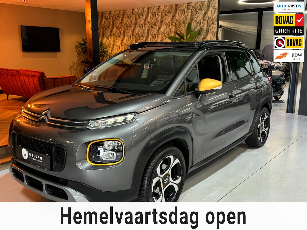 Citroën C3 Aircross - 1.2 PureTech Rip Curl Garantie Pano CarPlay 360 Camera PDC Cruise Lane Clima Navi Dab Rijk - AutoWereld.nl