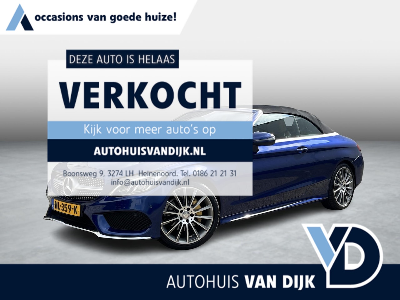 Mercedes-Benz C-klasse Cabrio - 180 Ambition AMG | NL Auto/Leder/Navi/Clima/Cruise/19"/Nek-Stoelverwarming - AutoWereld.nl