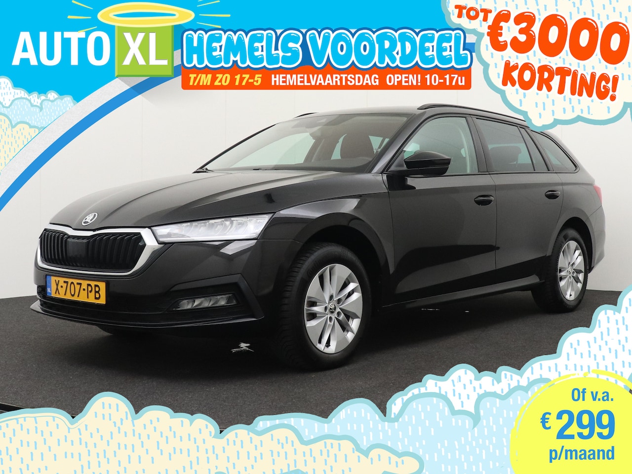 Skoda Octavia Combi - 1.0 e-TSI Business+ Adapt.Cruise+Stuurhulp Stoelverw. - AutoWereld.nl