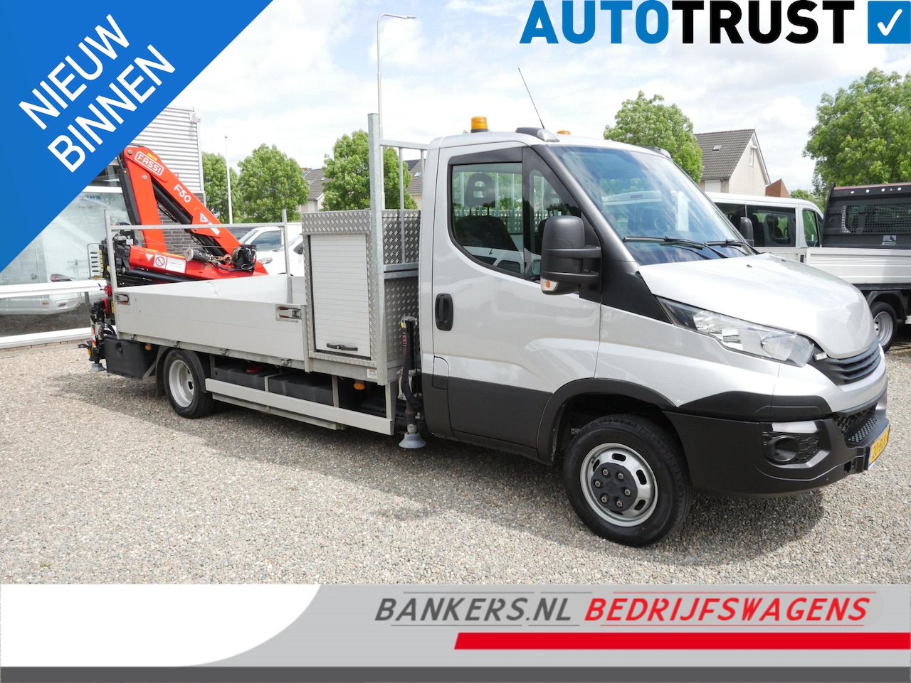 Iveco Daily - 50C15 3.0 150PK, Airco, Open laadbak, Dubbel lucht, Fassi F50 laadkraan - AutoWereld.nl