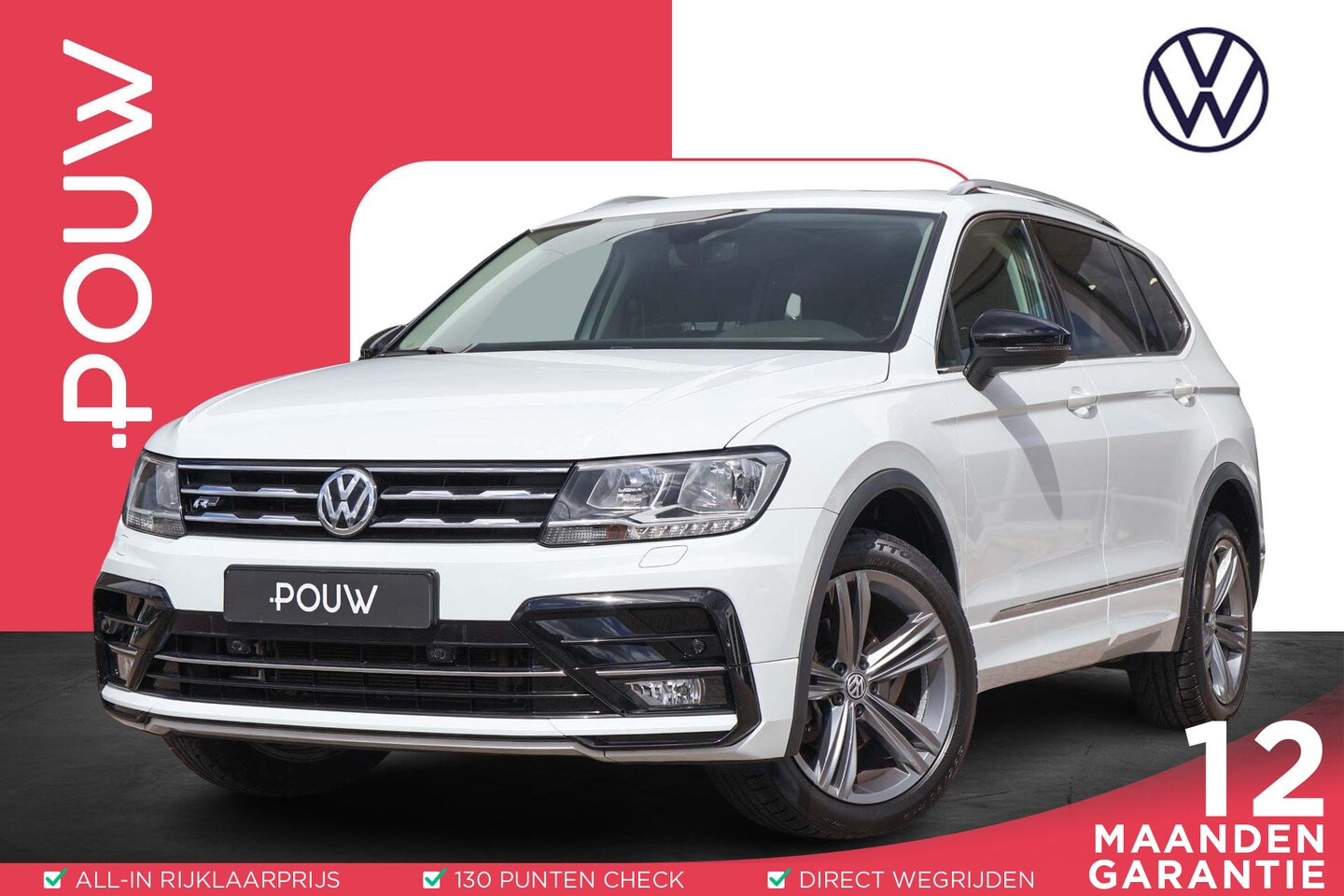 Volkswagen Tiguan Allspace - 2.0 TDI 150pk DSG Highline Business R-line 7p. | Panoramadak | Trekhaak | Navigatie | PDC - AutoWereld.nl