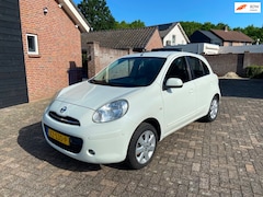Nissan Micra - 1.2 Visia Parelmoer wit navi/airco/pd.154186 km