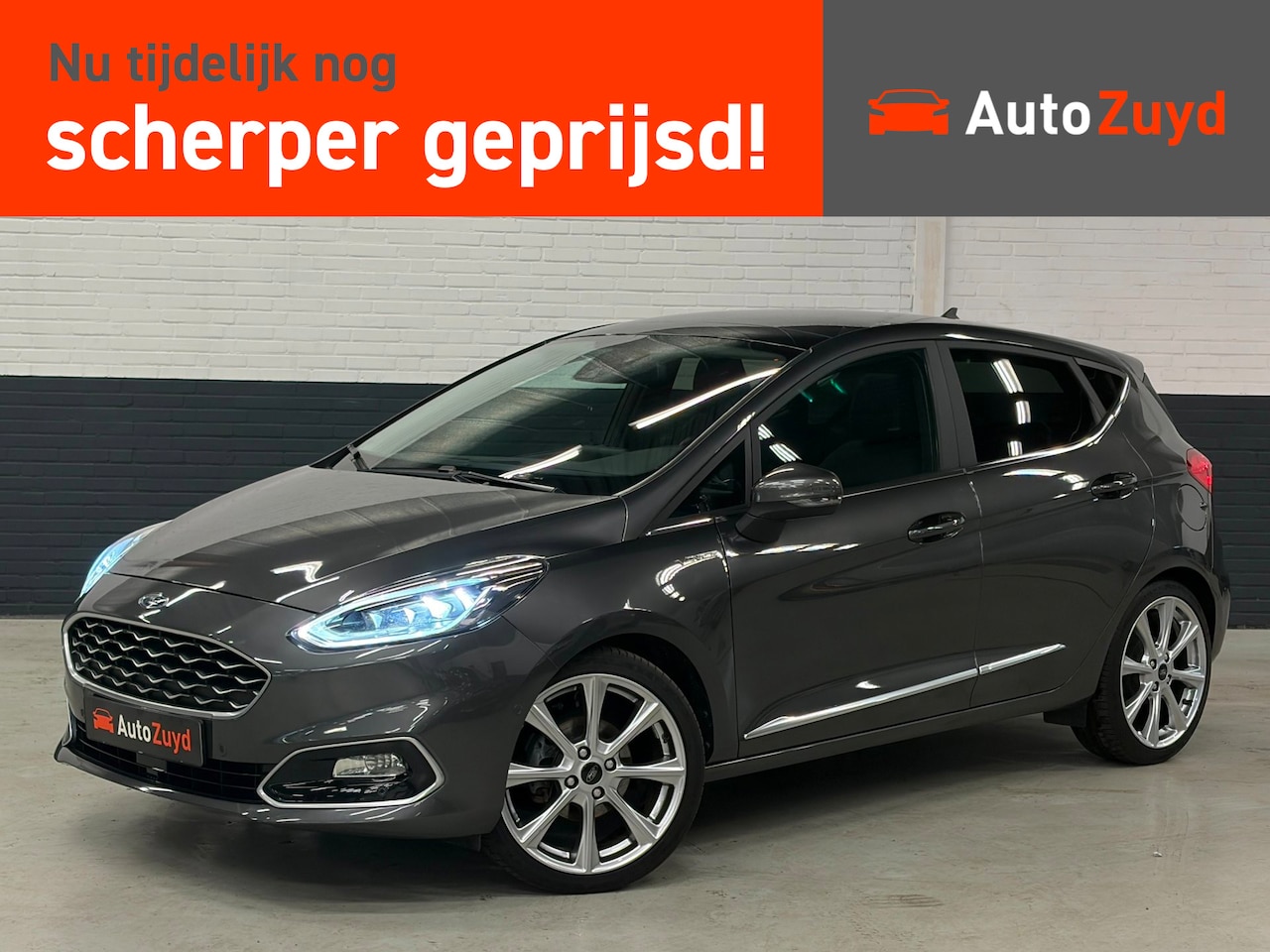 Ford Fiesta - 1.0 EcoBoost Hybrid Vignale Leder / Pano / LED / B&O / DAB / Camera / Adaptive Cruise / Wi - AutoWereld.nl