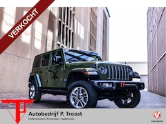 Jeep Wrangler Unlimited - 4xe 380 Sahara 80th Anniversary Trekhaak/Camera voor+achter/Apple carplay/Stoelverwarming/