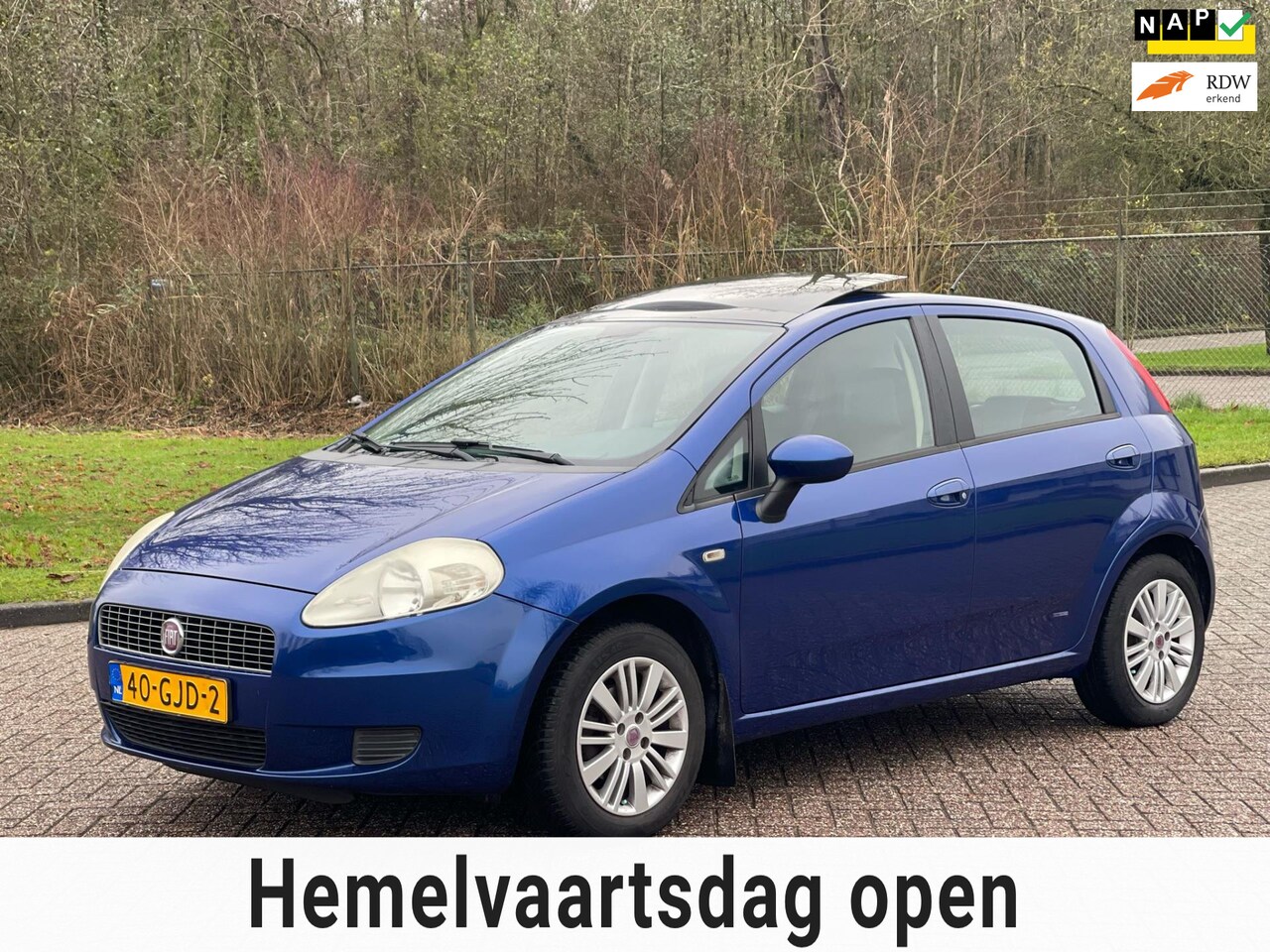 Fiat Grande Punto - 1.4 Dynamic/AIRCO/CRUISE/SCHUIFDAK/PANO - AutoWereld.nl
