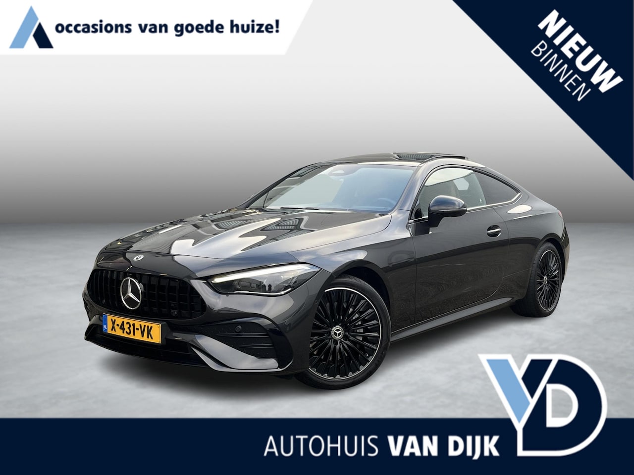 Mercedes-Benz C-klasse Coupé - CLE 200 AMG Line | NL Auto/Voll.Historie/Navi/Leder/Pano.Dak/Sfeerverlichting/Elektr.Wegkl - AutoWereld.nl