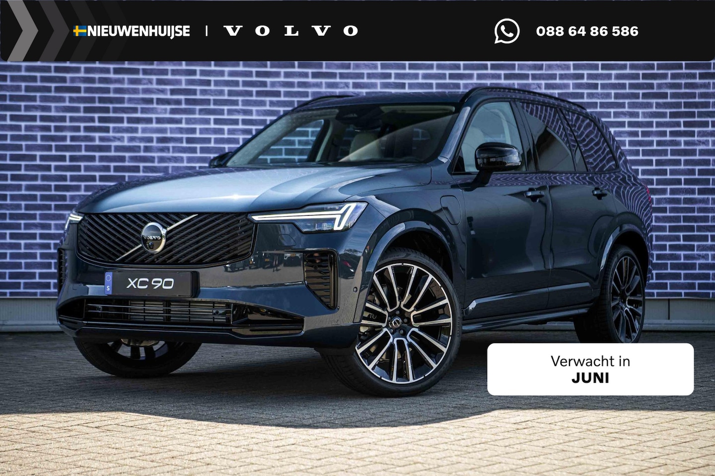 Volvo XC90 - T8 Plug-in hybrid AWD Ultra Black Edition Executive | Luchtvering | Gelaagd Glas | Bowers - AutoWereld.nl