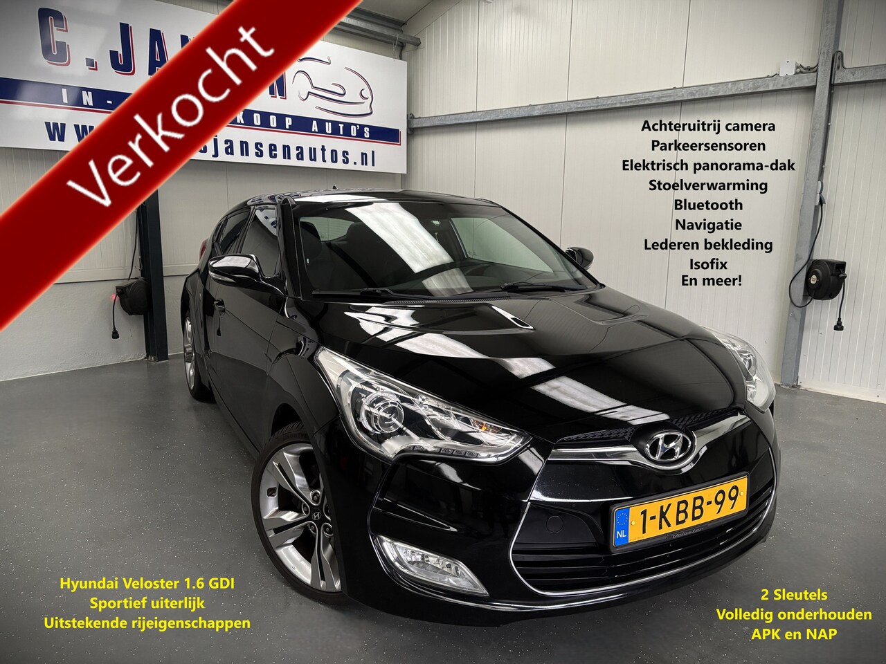 Hyundai Veloster - 1.6 GDI i-Catcher Prachtige auto! | Achteruitrijcamera | Audio installatie premium | Bluet - AutoWereld.nl