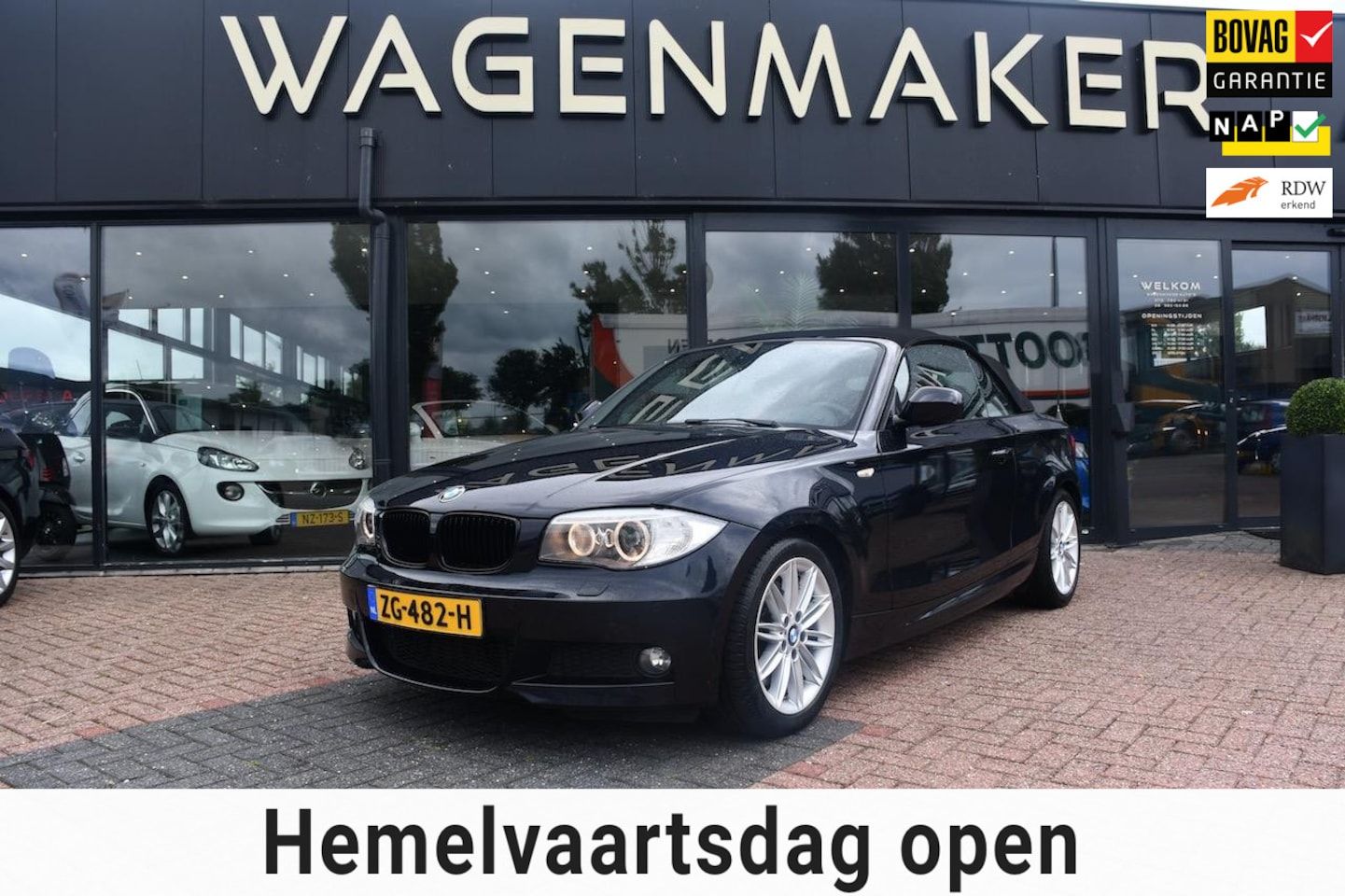 BMW 1-serie Cabrio - 123d High Executive AUT|Cruise|NAVI|Leder - AutoWereld.nl