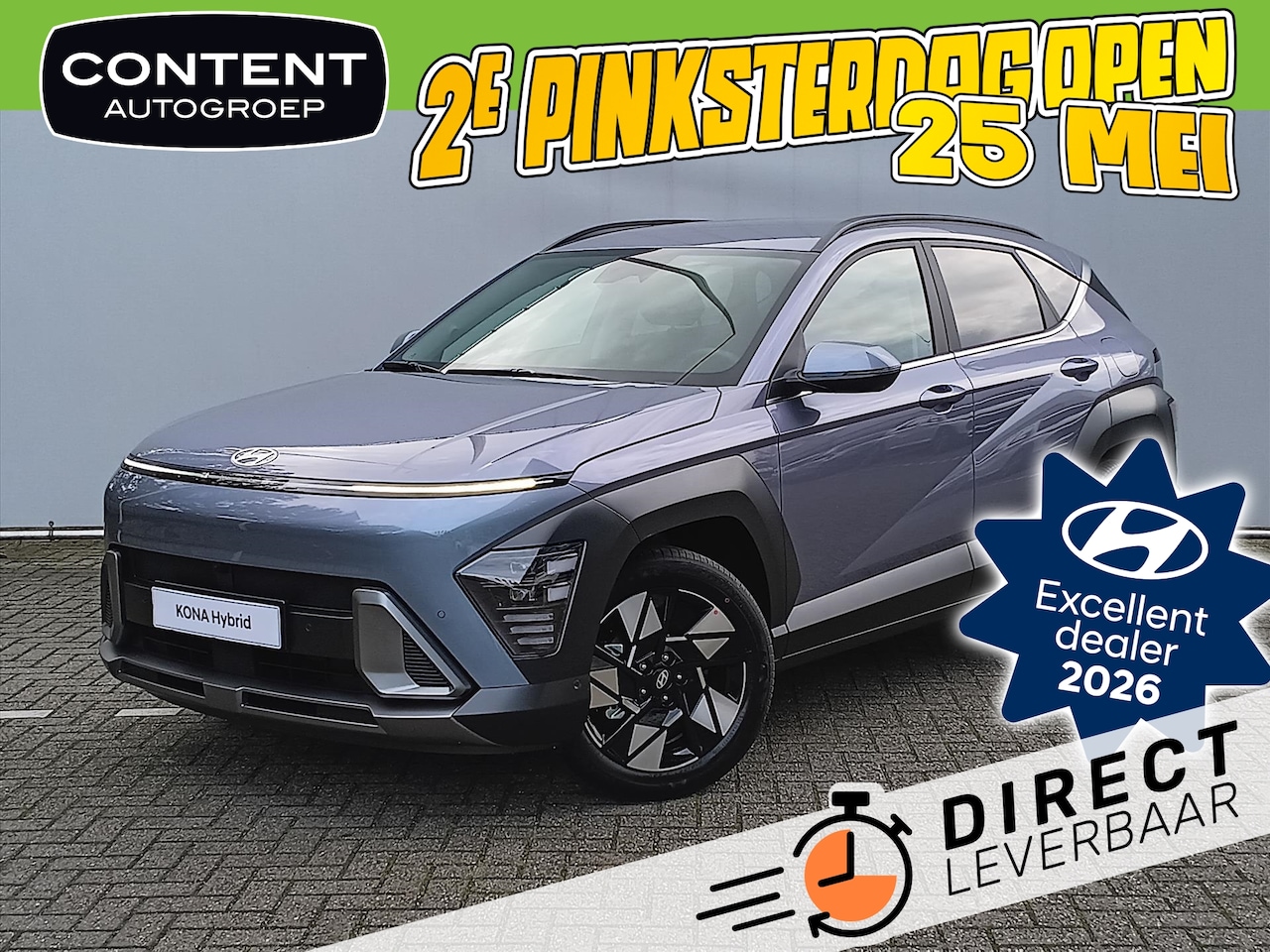 Hyundai Kona - 1.6 GDI HEV 138pk DCT Premium | Direct Leverbaar - AutoWereld.nl