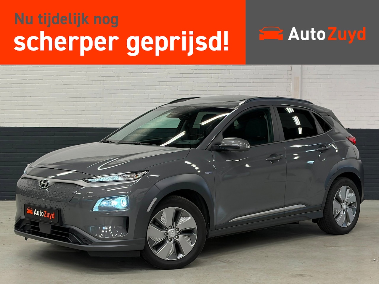Hyundai Kona Electric - EV Premium 64 kWh Leder / Navi / Camera / DAB / Schuifdak - AutoWereld.nl