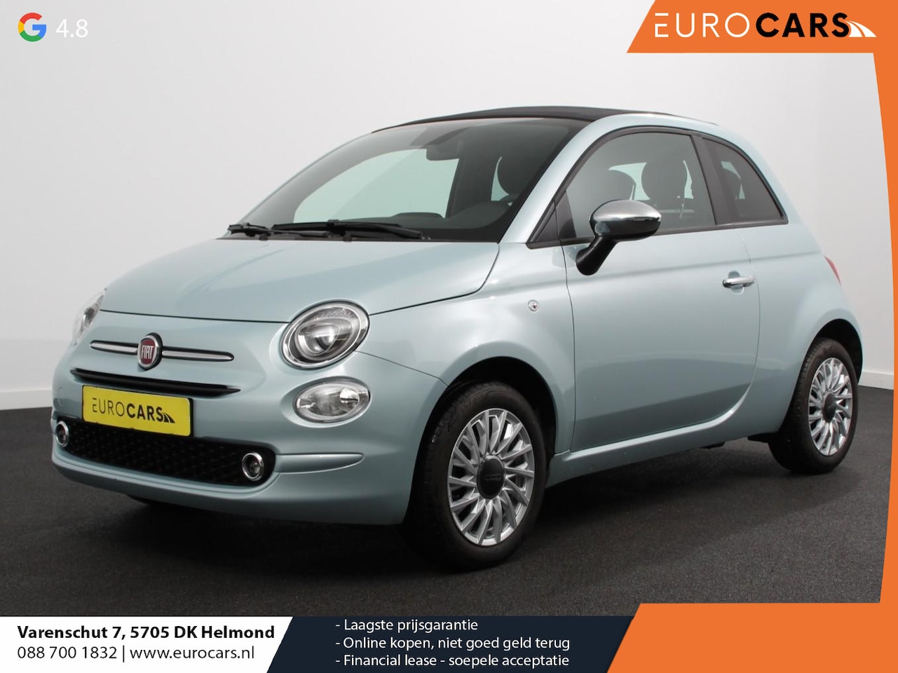 Fiat 500 C - 1.0 Hybrid Bellavita Navigatie  Climate Control  Apple Carplay/Android Auto  Dab  Digitale - AutoWereld.nl