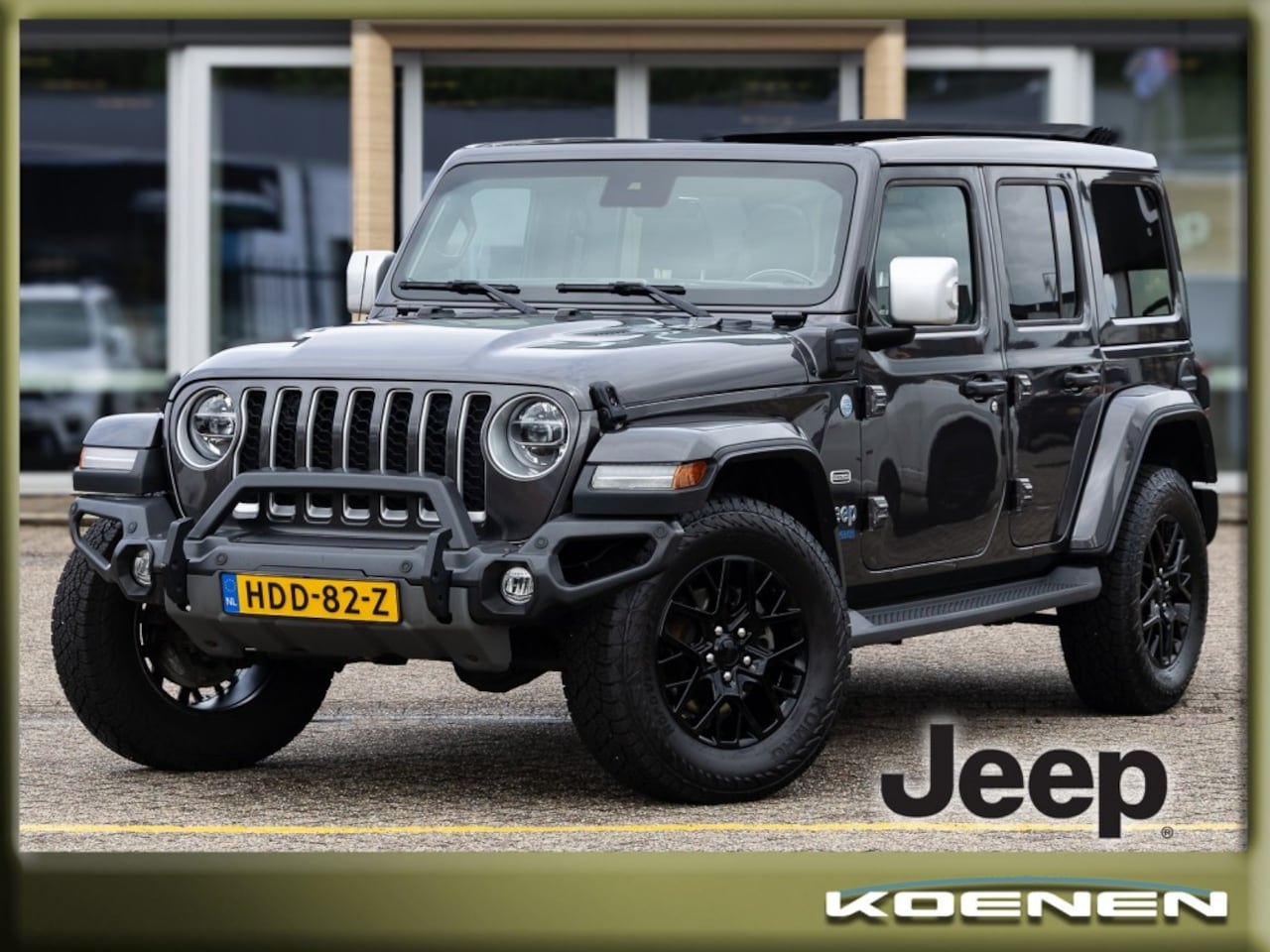 Jeep Wrangler - 4xe 380pk Auto. 4x4 Overland MY SKY / LEER / ADAPT. CRUISE / CLIMA - AutoWereld.nl