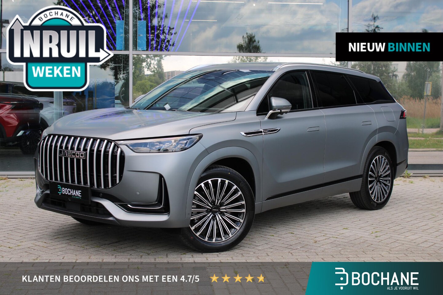 Jaecoo 8 - 1.5 T-GDi SHS-H Luxury Matte Grey - AutoWereld.nl