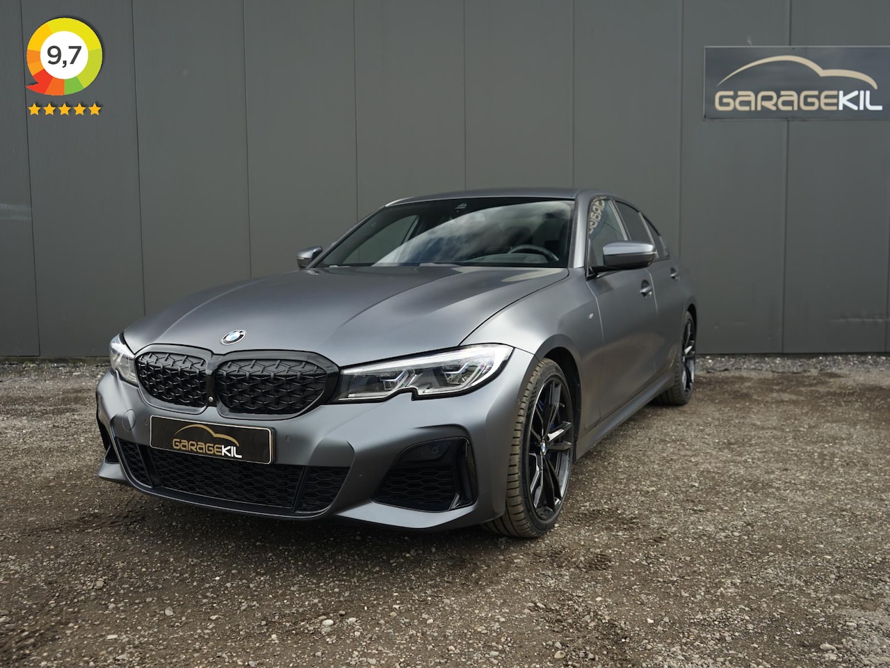 BMW 3-serie - M340i xDrive High Executive M-Sport / Dealer onderh. / Frozen Grey / Head-Up / 360 camera - AutoWereld.nl