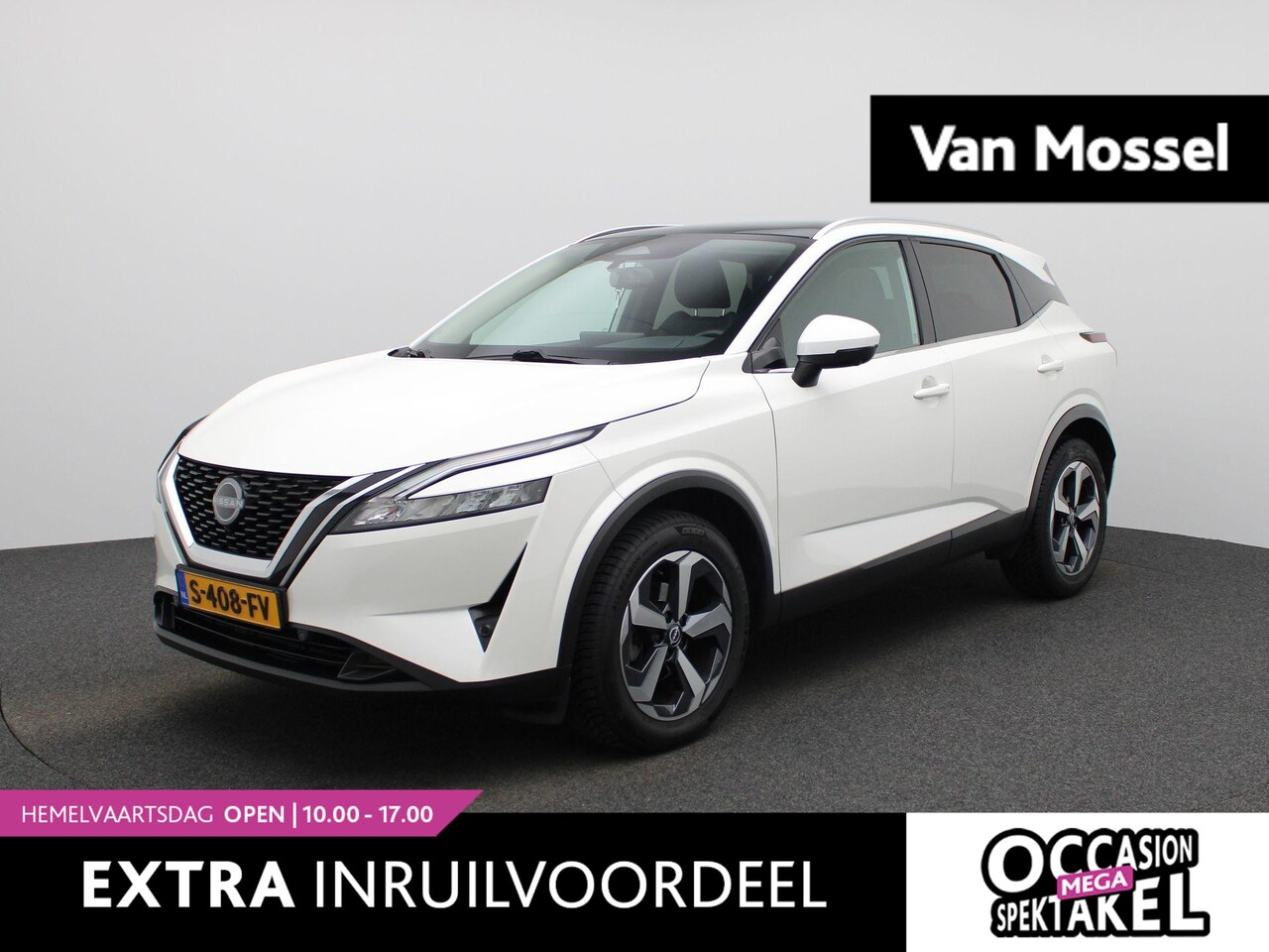 Nissan Qashqai - 1.3 MHEV Xtronic N-Connecta | Automaat | Panoramadak | Apple Carplay/Android Auto | Achter - AutoWereld.nl