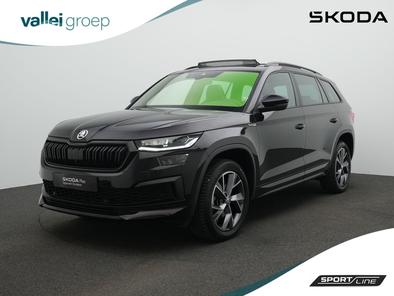 Skoda Kodiaq - 7-zits 1.5 TSI 150 pk DSG Sportline Business | Panoramadak | Trekhaak | Geheugenstoel | Ma - AutoWereld.nl