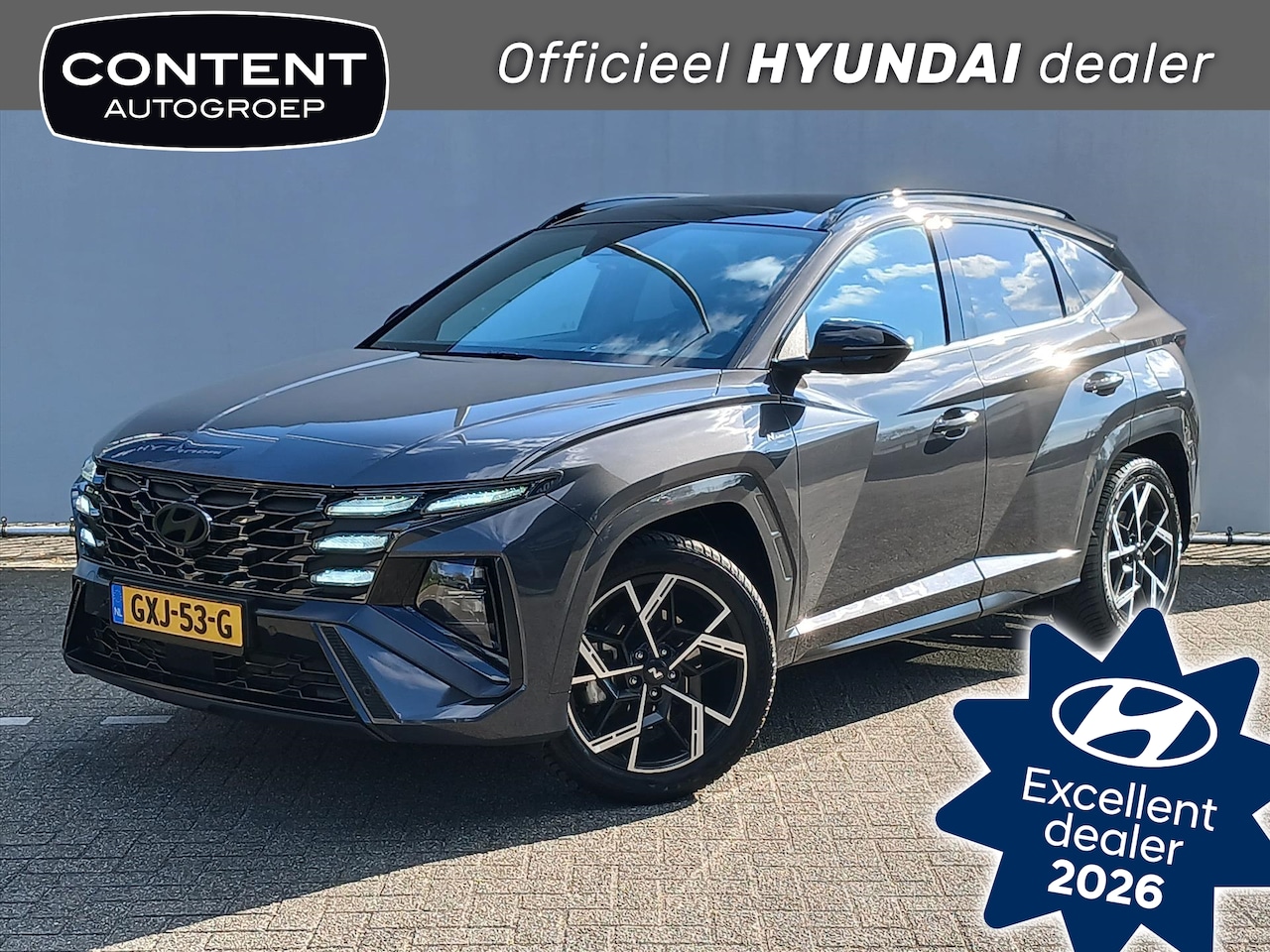 Hyundai Tucson - 1.6 HEV 230pk N Line Sky |Trekhaak |Navi | All Weathers - AutoWereld.nl
