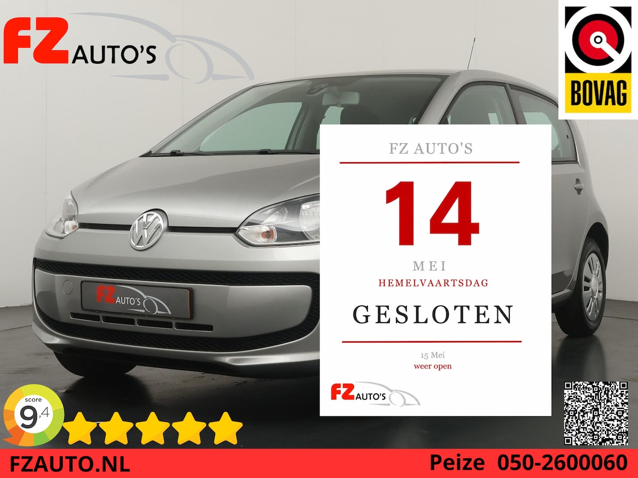 Volkswagen Up! - 1.0 move up! Automaat - Airconditioning - Elektrische ramen - Radio/CD-speler - AutoWereld.nl