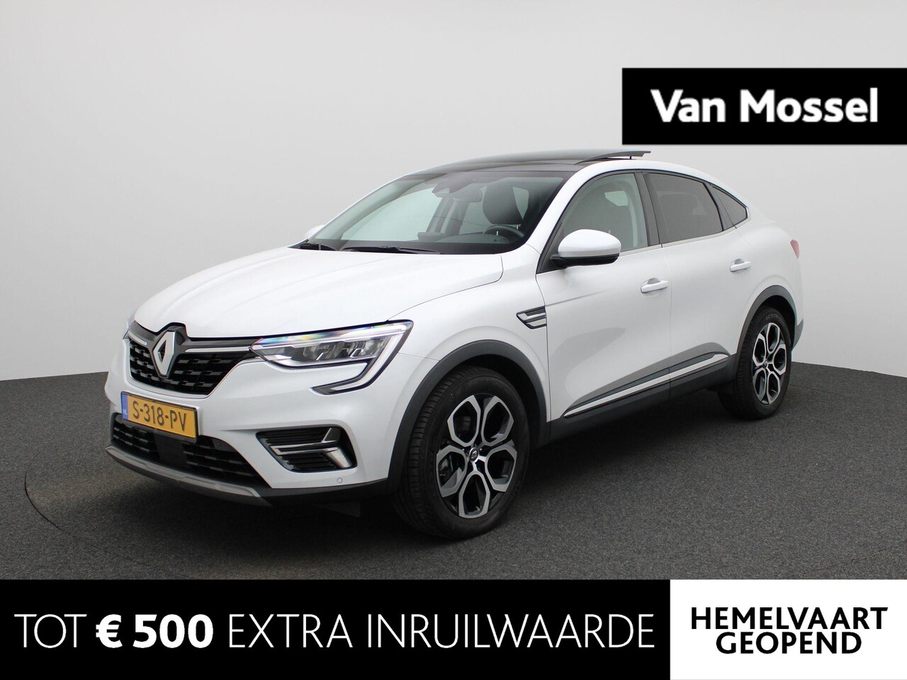 Renault Arkana - 1.6 E-Tech hybrid 145 techno | Glazen Schuif-/Kanteldak | Stoel- & Stuurwielverwarming | B - AutoWereld.nl