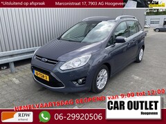 Ford Grand C-Max - 1.6 Titanium 7p. 38Dkm.NAP Clima, Navi, Voorruitvw, CC, PDC v/a, LM, Trekh, z.g.a.n. APK –