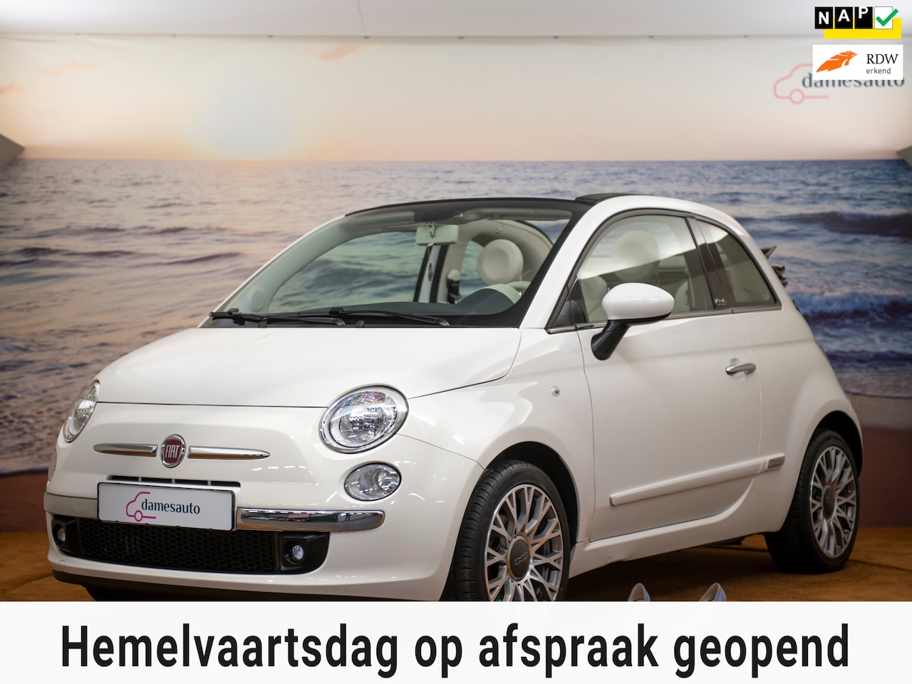 Fiat 500 C - 0.9 turbo, Lounge, Cabrio, NAP, Lage km stand, - AutoWereld.nl
