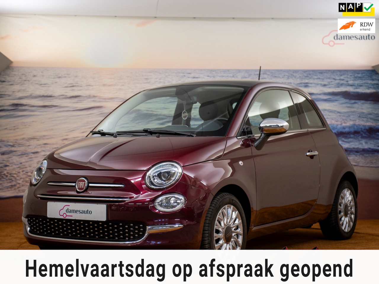 Fiat 500 - 1.2 Lounge 1.2 Lounge, NAP, incl garantie, Panoramadak. - AutoWereld.nl