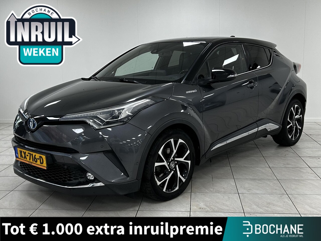 Toyota C-HR - 1.8 Hybrid Bi-Tone Plus NAVIGATIE | ACHTERUITRIJCAMERA | LEDEREN BEKLEDING - AutoWereld.nl