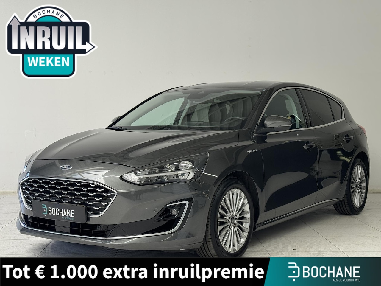 Ford Focus - 1.0 EcoBoost Hybrid Vignale | Stoelverwarming | Leder | Navigatie | Achteruitrijcamera | - AutoWereld.nl