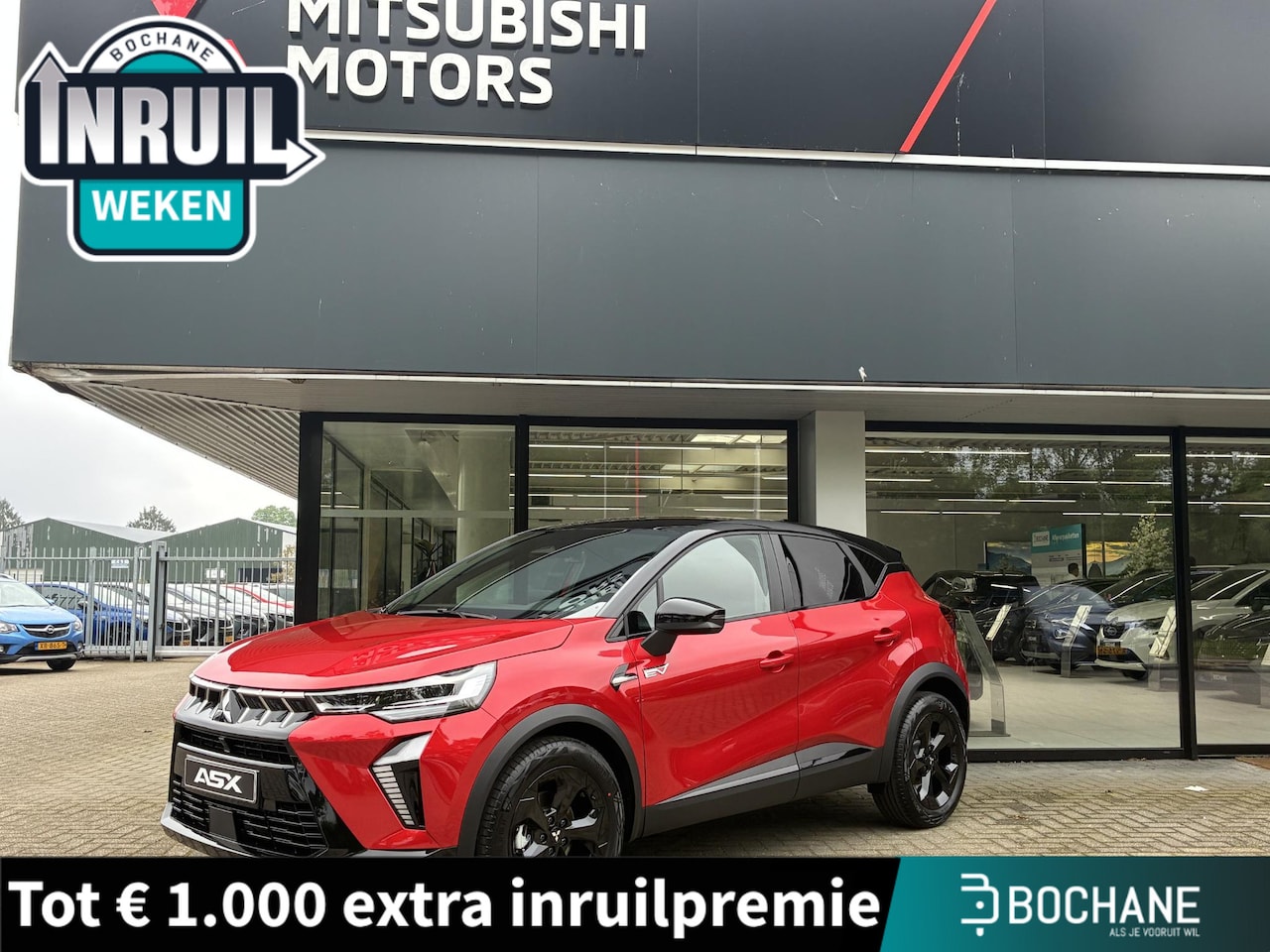 Mitsubishi ASX - 1.8 HEV AT Black Edition NIEUW UIT VOORRAAD LEVERBAAR | Climate Control | Achteruitrijcame - AutoWereld.nl
