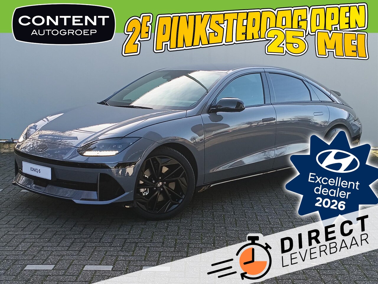 Hyundai IONIQ 6 - 77,4 kWh 229pk RWD Business I Super aanbieding! I Snel rijden! - AutoWereld.nl