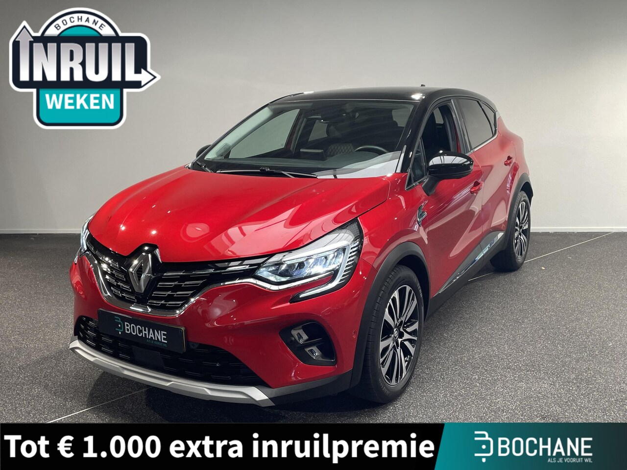 Renault Captur - 1.3 mild hybrid 160 iconic | Panoramadak | Lederen Bekleding | Adaptive Cruise Control | S - AutoWereld.nl