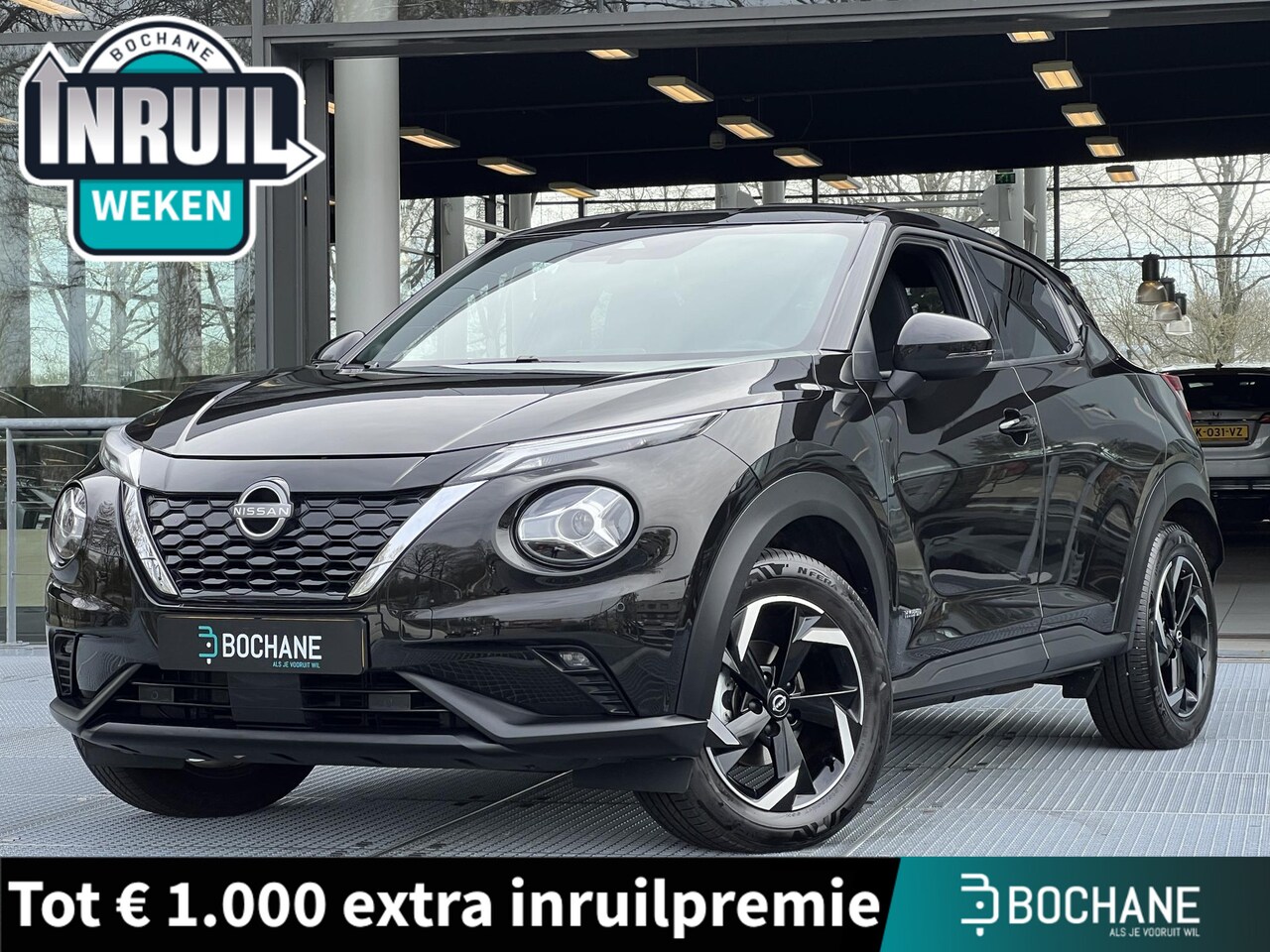 Nissan Juke - 1.6 Hybrid Business Design Automaat 143PK | Navigatie | Stoel- en stuurverwarming | Achter - AutoWereld.nl