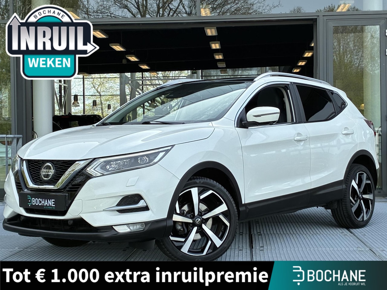 Nissan Qashqai - 1.3 DIG-T Premium Edition Automaat 160PK | Panoramadak | Leder | Trekhaak | Carplay/Androi - AutoWereld.nl