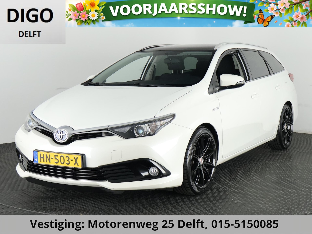 Toyota Auris - 1.8 HYBRIDE LEASE PRO AUTOMAAT PANORAMADAK 100% OH. PARELMOERLAK. CLIMAT CONTROL. NAVIGATI - AutoWereld.nl