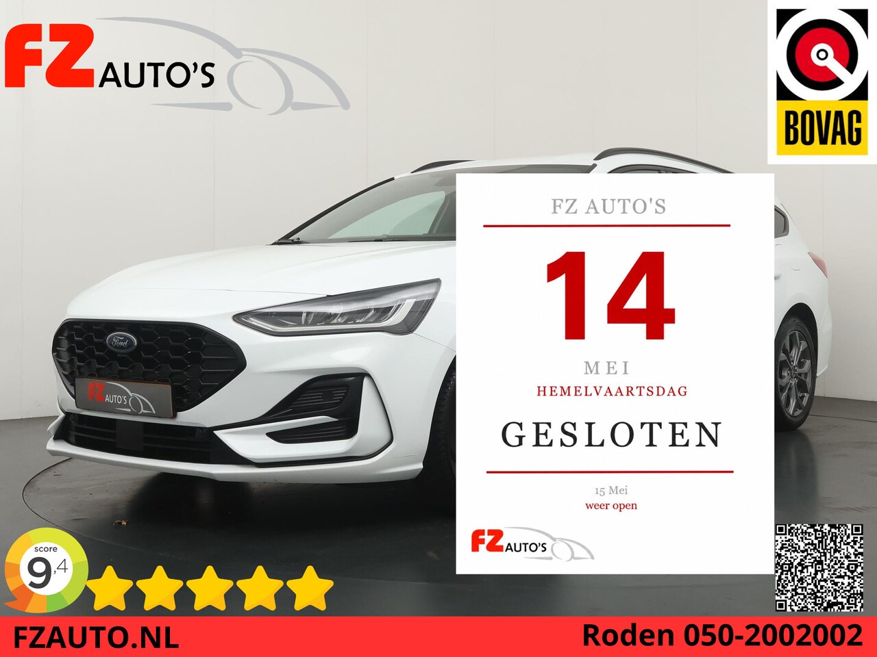 Ford Focus Wagon - 1.0 EcoBoost Hybrid ST Line X - Automaat - Navigatie - Trekhaak - Climate Controle - AutoWereld.nl